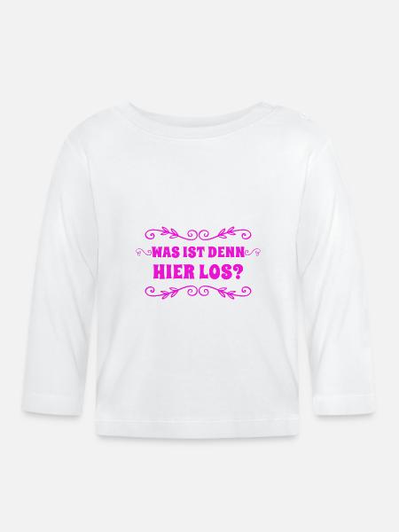 was geht ab? - Baby Bio-Langarmshirt - Weiß