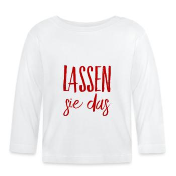 stoppen sie das - Baby Bio-Langarmshirt - Weiß - Vorne