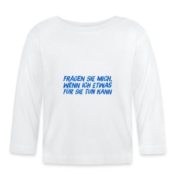 benötigen sie Hilfe? - Baby Bio-Langarmshirt - Weiß - Vorne