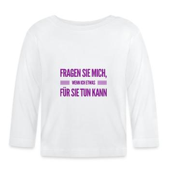 Hilfe gefällig? - Baby Bio-Langarmshirt - Weiß - Vorne