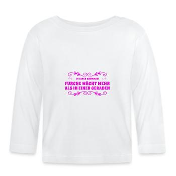 steh zu deinen Fehlern - Baby Bio-Langarmshirt - Weiß - Vorne