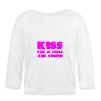 Simple, c’est mieux - T-shirt manches longues bio Bébé - blanc - Devant