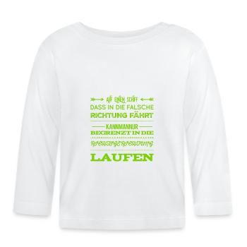 It's a bit fuzzy - Organic Baby Long Sleeve T-Shirt - white - Front