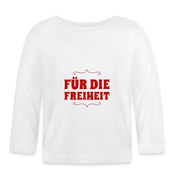Freedom is awesome - Organic Baby Long Sleeve T-Shirt - white - Front