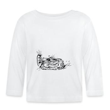 Orchestre de tuba - T-shirt manches longues bio Bébé - blanc - Devant