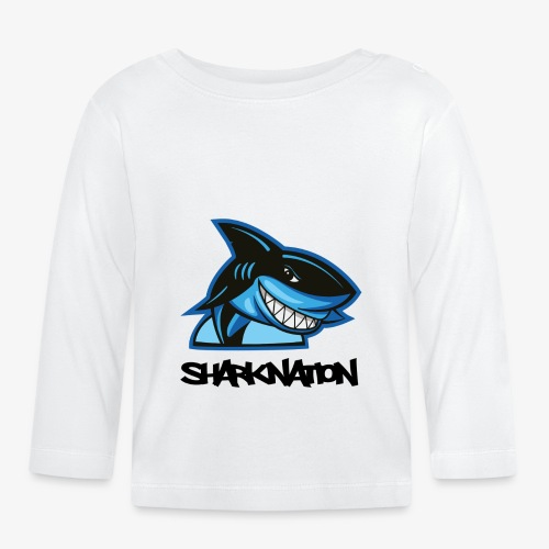 SHARKNATION / Black Letters - Bio-shirt met lange mouwen voor baby’s