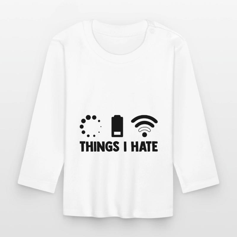 Things I Hate Programmer Coder Coding Developer So Baby Bio-Langarmshirt