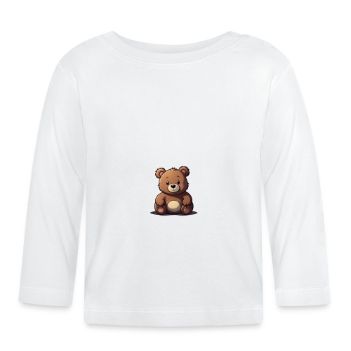Niedlicher Bär - Baby Bio-Langarmshirt