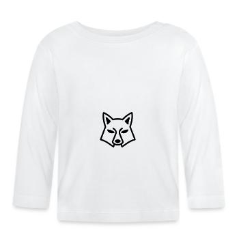 fox - Organic Baby Long Sleeve T-Shirt - white - Front