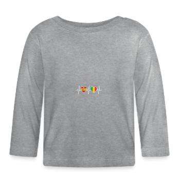 Espagne et Mali Drapeau malien Drapeaux - T-shirt manches longues bio Bébé - gris chiné - Devant