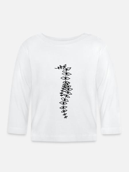 Hanging plant 2 - Baby Bio-Langarmshirt - Weiß