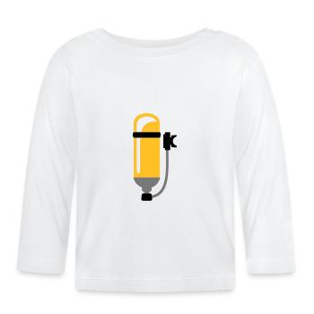 Volunteer Fire Department - Cadeau de protection respiratoire - T-shirt manches longues bio Bébé - blanc - Devant