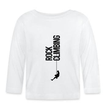 Felsklettern - Baby Bio-Langarmshirt - Weiß - Vorne