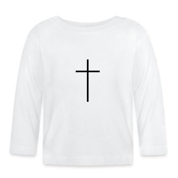 Kreuz - Baby Bio-Langarmshirt - Weiß - Vorne