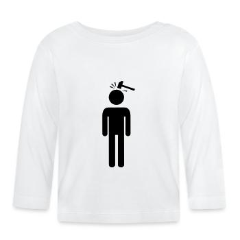 Tête de marteau - T-shirt manches longues bio Bébé - blanc - Devant
