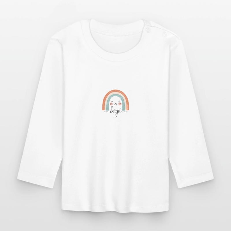 Birgit! Rainbow, customizable Organic Baby Long Sleeve T-Shirt