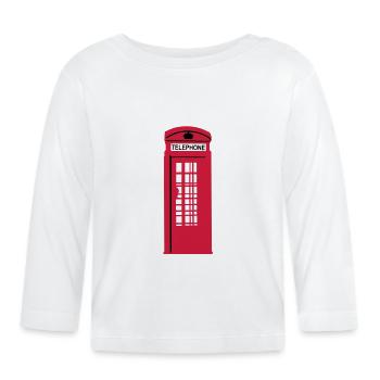 phone_box_1 - T-shirt manches longues bio Bébé - blanc - Devant