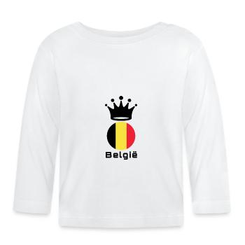 Belgique - T-shirt manches longues bio Bébé - blanc - Devant