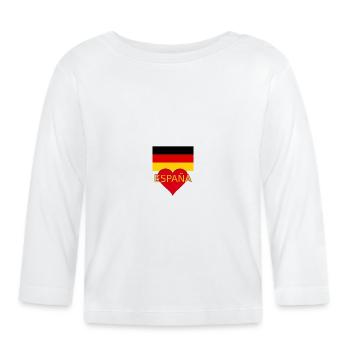 Drapeau Allemagne Espagne - T-shirt manches longues bio Bébé - blanc - Devant
