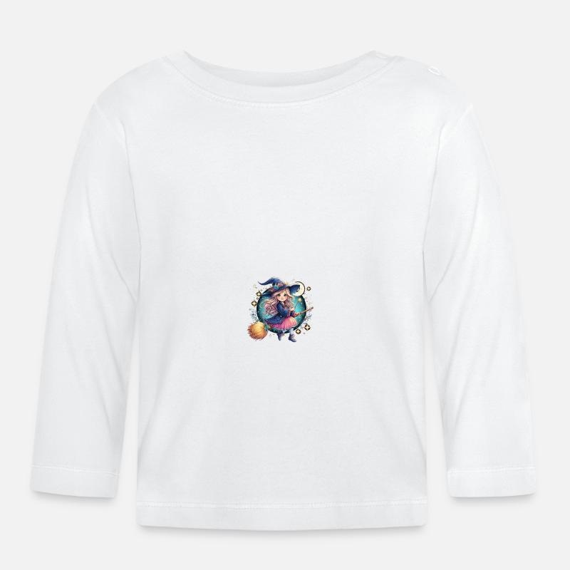 Süße Hexe Endlich 5 - Baby Bio-Langarmshirt - Weiß