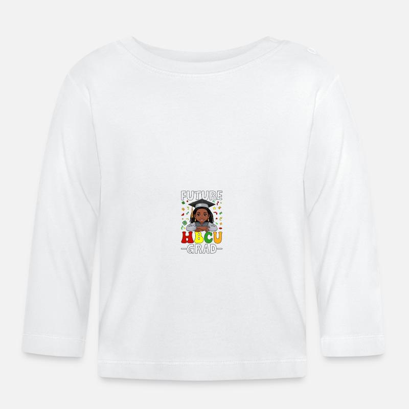 Future HBCU Grad - Baby Bio-Langarmshirt - Weiß