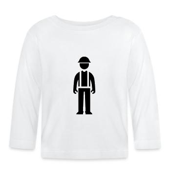 Bauarbeiter Teamleiter - Baby Bio-Langarmshirt - Weiß - Vorne