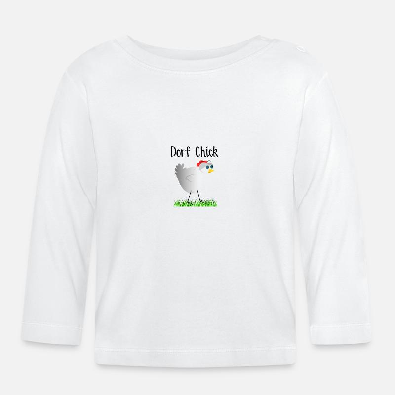 Chick Dorf - Baby Bio-Langarmshirt - Weiß