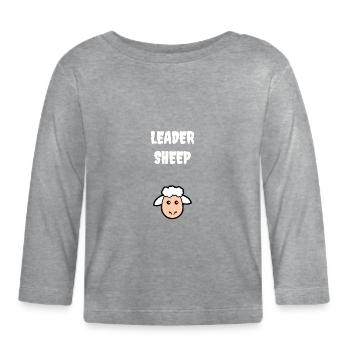 Leader sheep - T-shirt manches longues bio Bébé - gris chiné - Devant