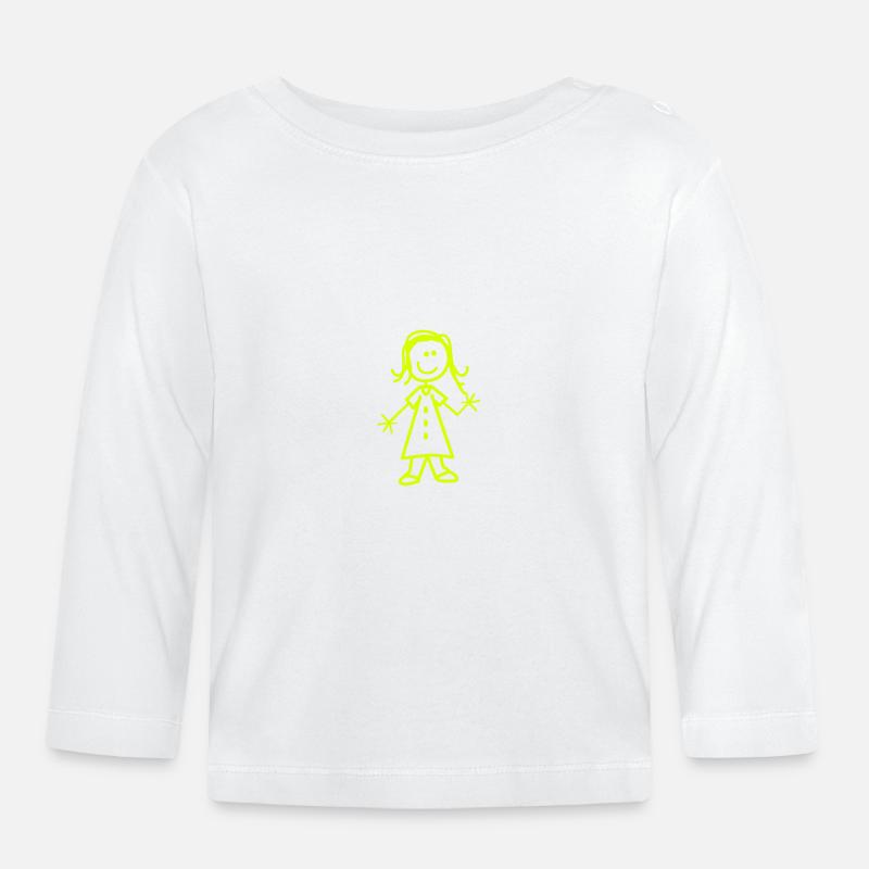 Mädchen - Baby Bio-Langarmshirt - Weiß