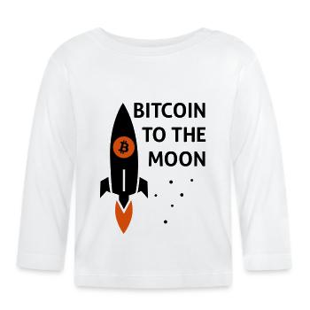 bitcoin to the moon - Organic Baby Long Sleeve T-Shirt - white - Front