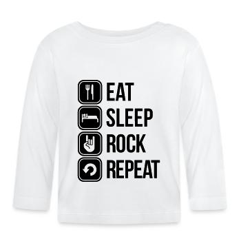 rock - Organic Baby Long Sleeve T-Shirt - white - Front
