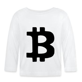 Bitcoin Crypto Currency Virtual Life Vector - Organic Baby Long Sleeve T-Shirt - white - Front