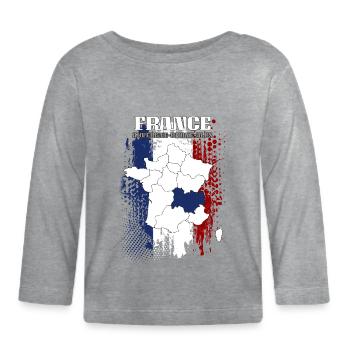 Auvergne Rhône Alps - Organic Baby Long Sleeve T-Shirt - heather grey - Front