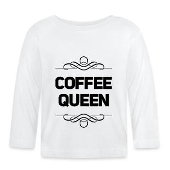 Coffee funny sayings - Organic Baby Long Sleeve T-Shirt - white - Front