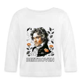 Ludwig van Beethoven - Baby Bio-Langarmshirt - Weiß - Vorne