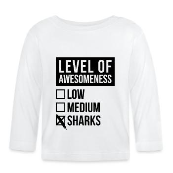 Hai - Baby Bio-Langarmshirt - Weiß - Vorne