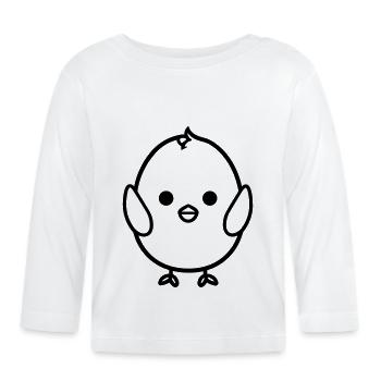 chick - Organic Baby Long Sleeve T-Shirt - white - Front