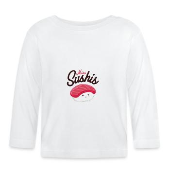 Miss Sushi - Organic Baby Long Sleeve T-Shirt - white - Front
