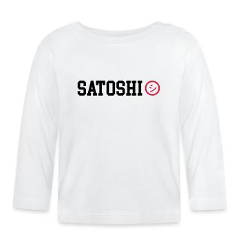 Satoshi Nakamoto BTC Bitcoin - T-shirt manches longues bio Bébé - blanc - Devant