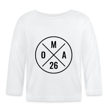 Oma 2026 - Baby Ankündigung - Nachwuchs - Oma 26 - Baby Bio-Langarmshirt - Weiß - Vorne