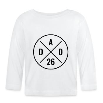 Dad 26 Baby Vater Vatertag Geschenk Papa 2026 - Baby Bio-Langarmshirt - Weiß - Vorne