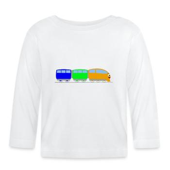 Train pour enfants - train - train - T-shirt manches longues bio Bébé - blanc - Devant