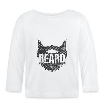 beard - Organic Baby Long Sleeve T-Shirt - white - Front