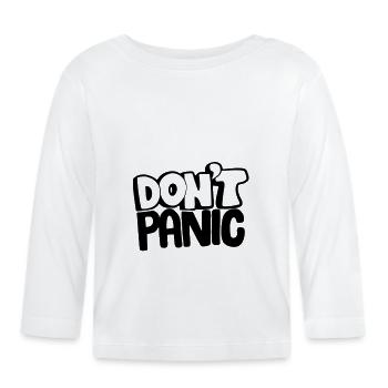 Pas de panique - T-shirt manches longues bio Bébé - blanc - Devant
