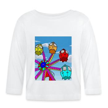 Funfair remunerated amusement park - Organic Baby Long Sleeve T-Shirt - white - Front