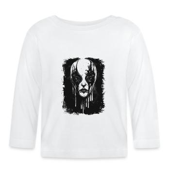 Black Metal Alien - Organic Baby Long Sleeve T-Shirt - white - Front