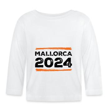 Devis Majorque 2024 - T-shirt manches longues bio Bébé - blanc - Devant