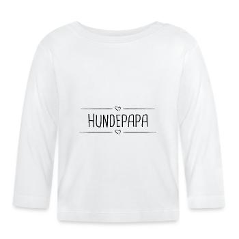 Dog Dad - black - Organic Baby Long Sleeve T-Shirt - white - Front