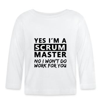 Scrum Master Gift Certified Scrum Master - Organic Baby Long Sleeve T-Shirt - white - Front