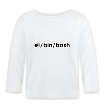 Programmer Admin Devops Linux Bash - Organic Baby Long Sleeve T-Shirt - white - Front